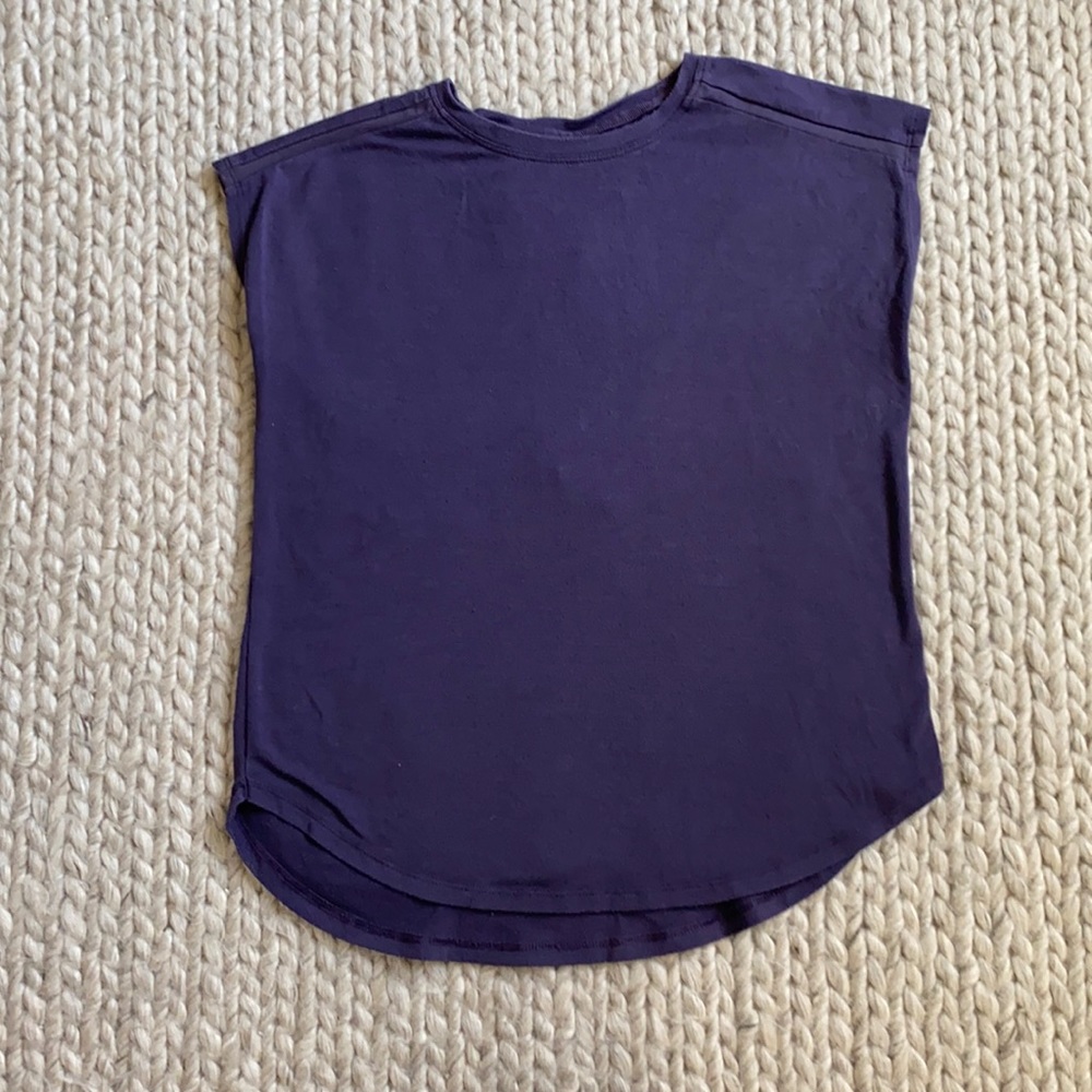 Purple athleta T with open back